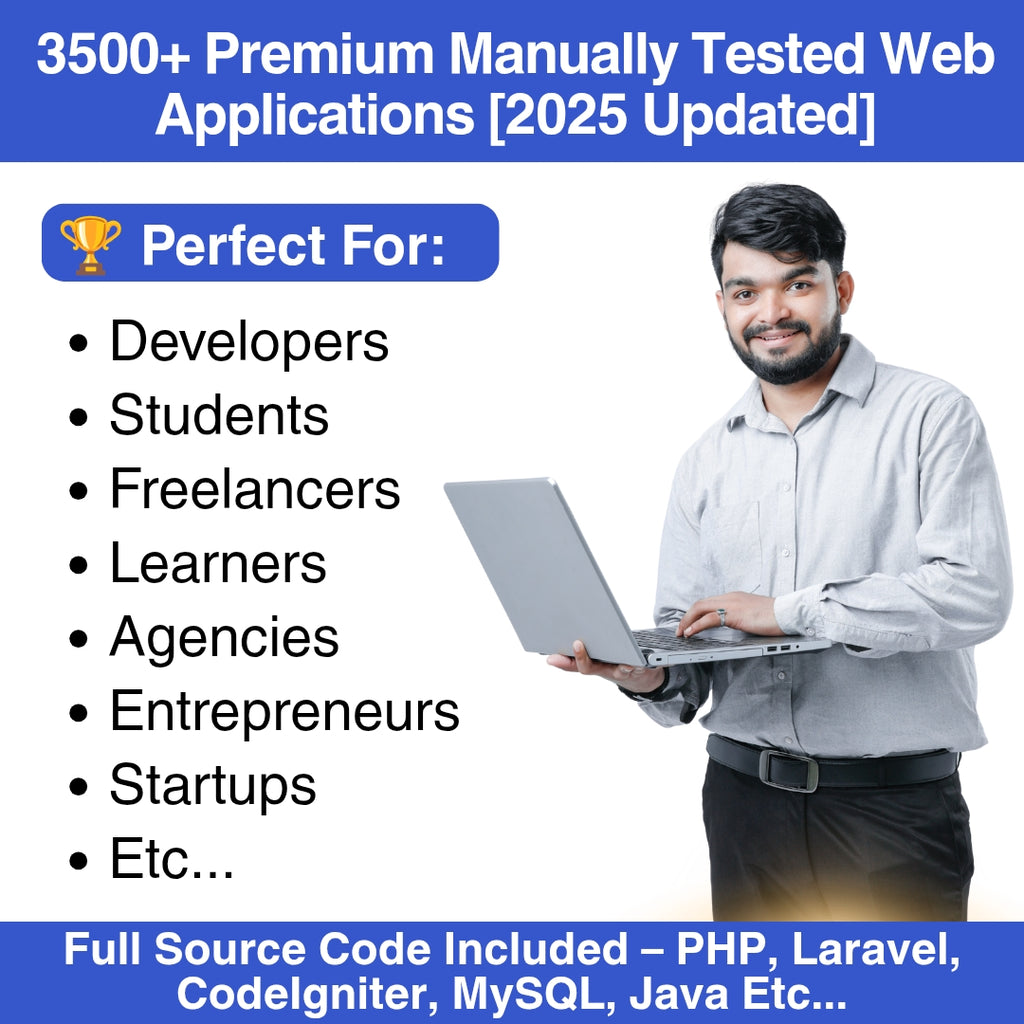 3500+ Premium Manually Tested Web Applications
