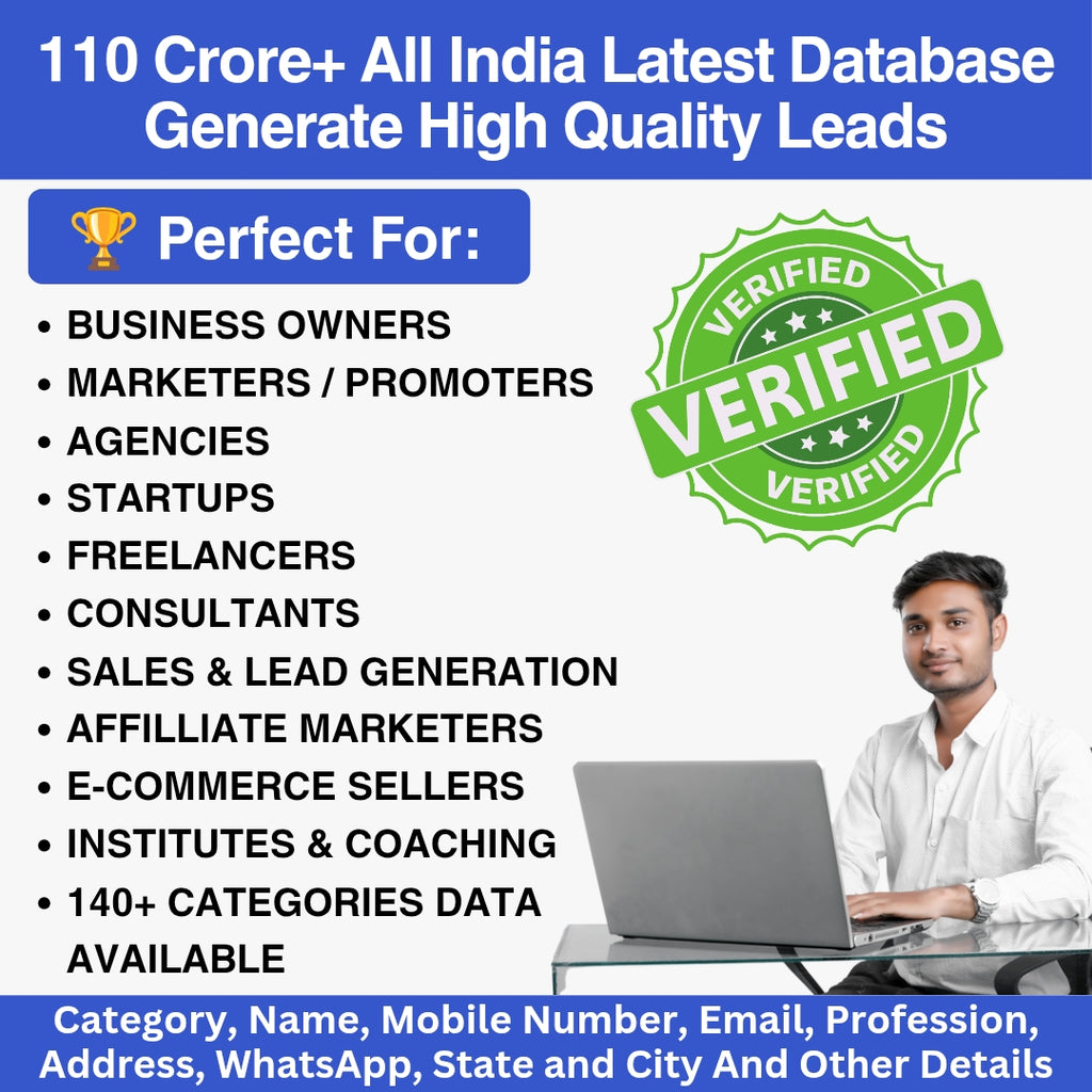 110 Crore+ DATABASE Generate High Quality Leads